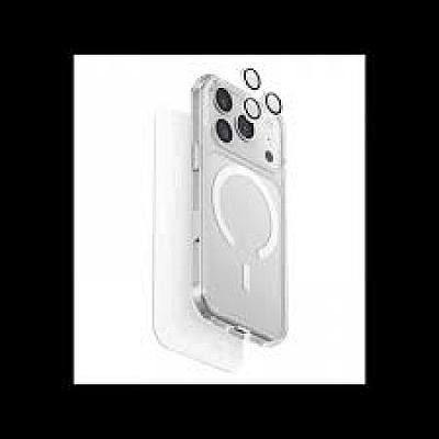 Uniq Hybrid Clearvue MagSafe 360 Essential Bundle Pack for (MagSafe Case + Screen Protector + Camera Lens Protector) iPhone 17 Pro Max