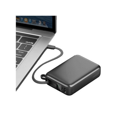 Energea Integra Ultra 45 Power Bank 20000mAh With Build in USB-C Cable & Display - Gunmetal