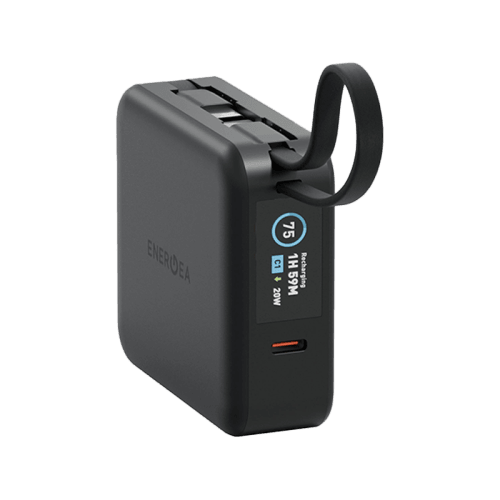 Energea Magpac Mini Plus Wireless Power Bank 10000mAh With Build in USB-C Cable & Display - Black