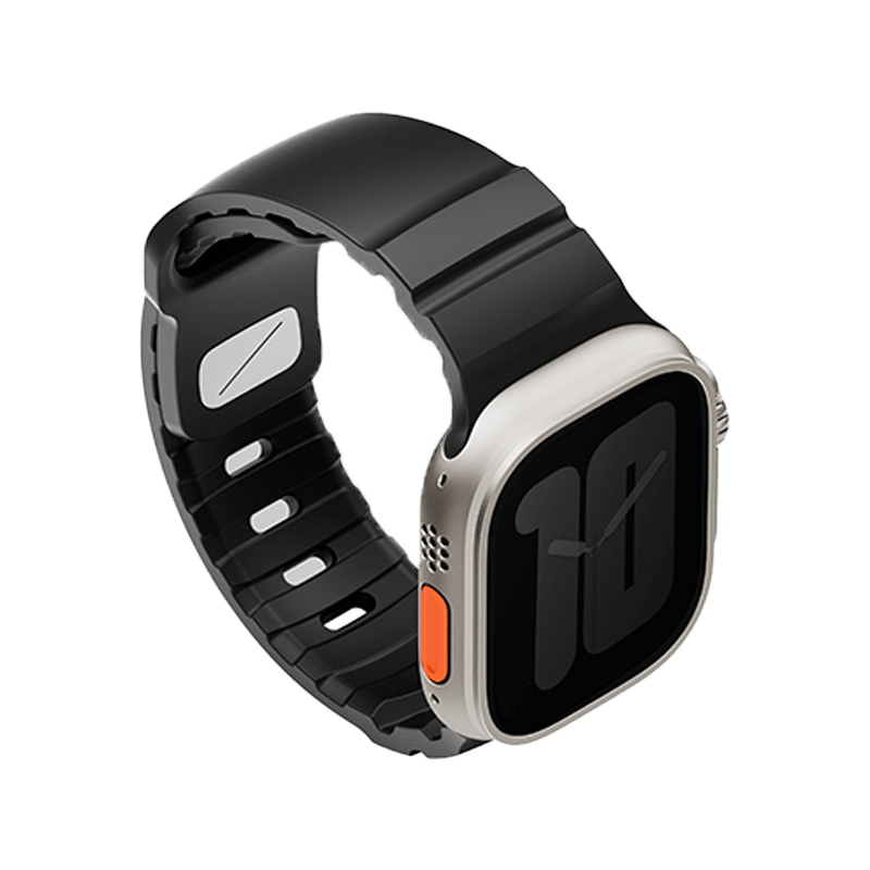 Uniq Alton Silicon Strap for Apple Watch 49/46/45/44mm - Midnight Black