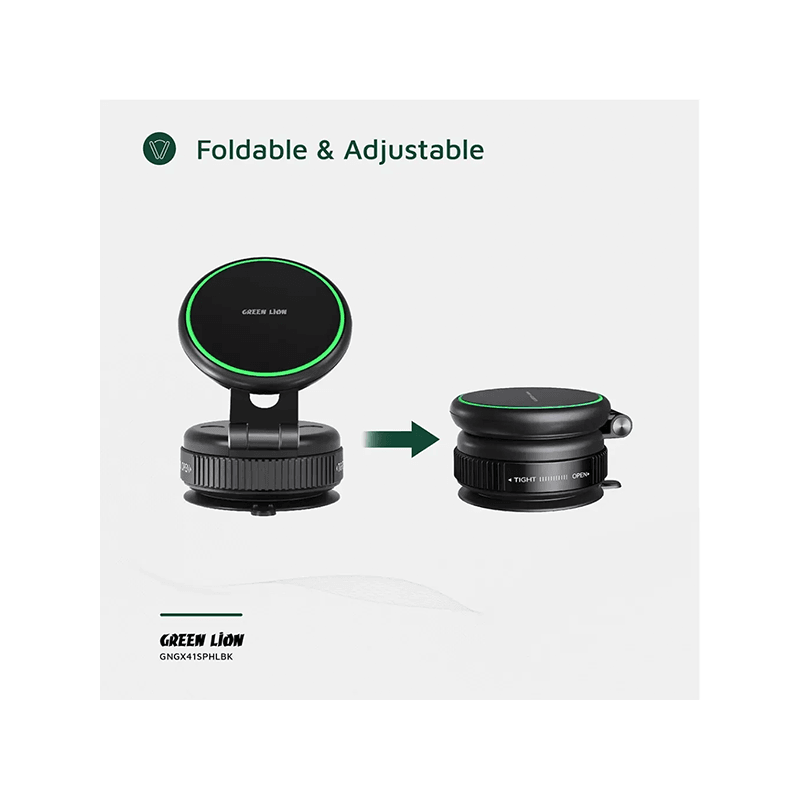 Green Lion GX-41 MagSafe Suction Phone Holder - Black