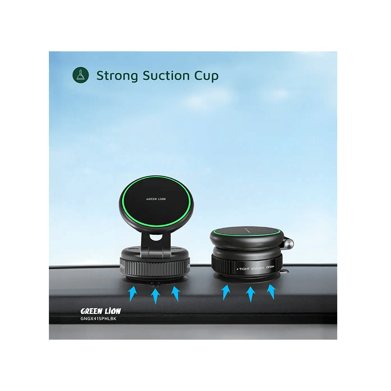 Green Lion GX-41 MagSafe Suction Phone Holder - Black