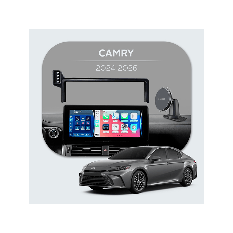 Bundle - Car Mount Screen Frame for Camry (2024-2026) + Porodo 2 In 1 Magsafe Car Mount - Black