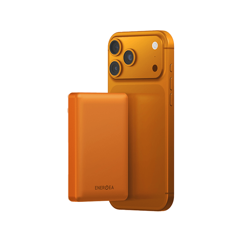 Energea AluPac Ultra Light Aluminum MagSafe 10000mAh Power Bank - Orange