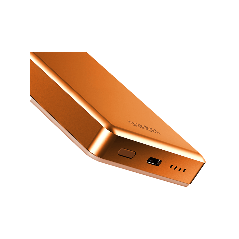 Energea AluPac Ultra Light Aluminum MagSafe 10000mAh Power Bank - Orange