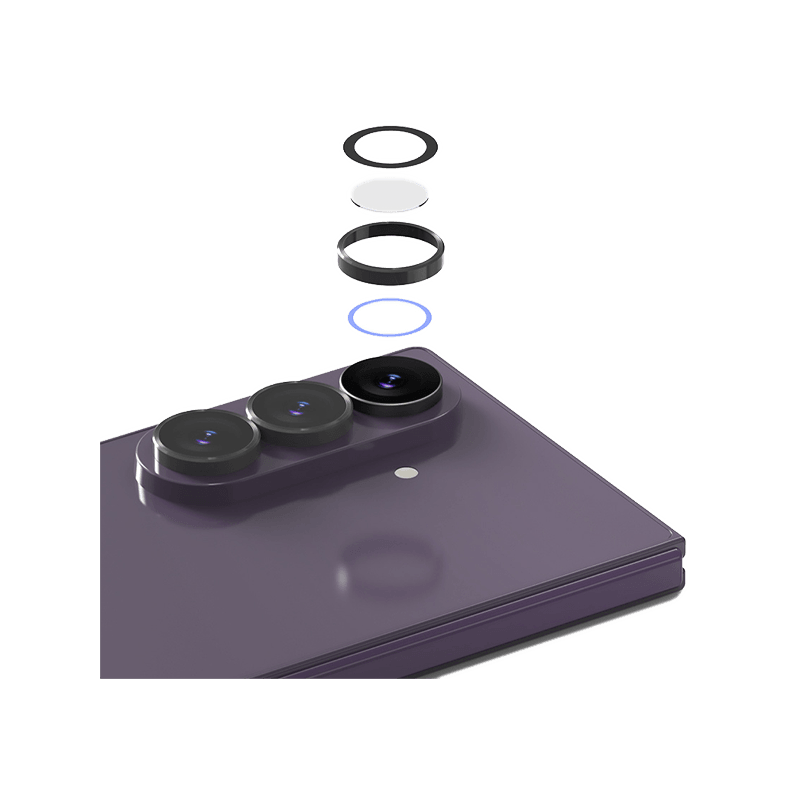 Araree C-Sub Core Camera Lens Protector With Metal Ring for Galaxy Z Fold 8 Ultra - Clear