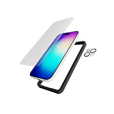 Tech21 Impact Glass Screen & Camera Lens Protector for iPhone 15
