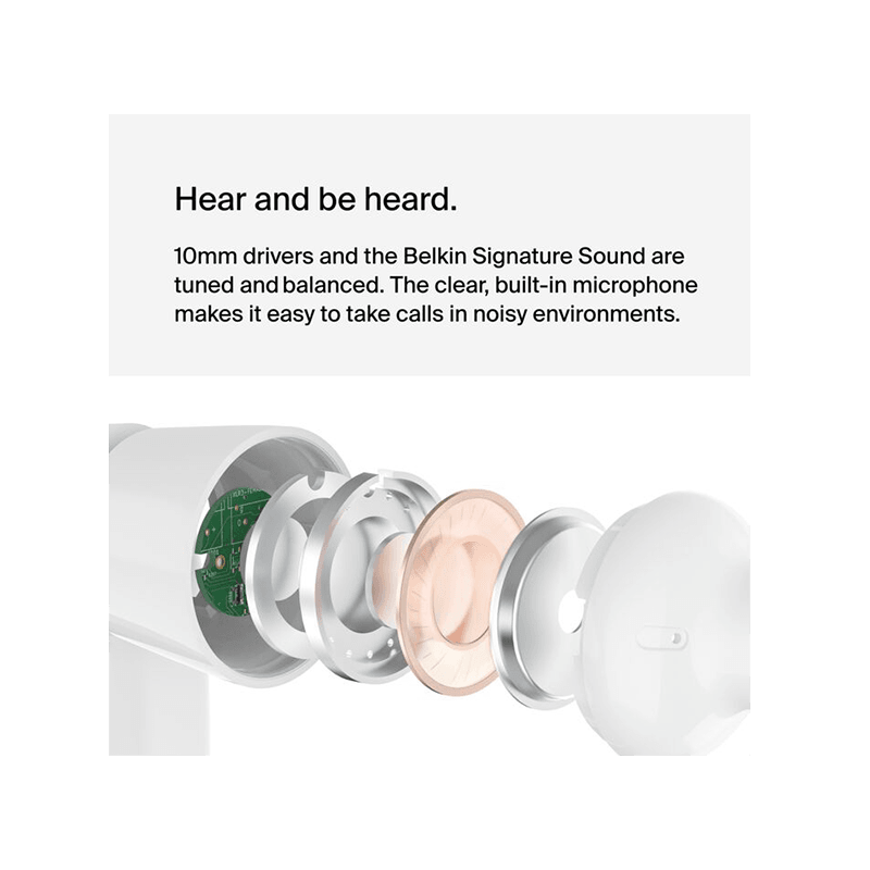 Belkin Headphones With USB-C Connector - White