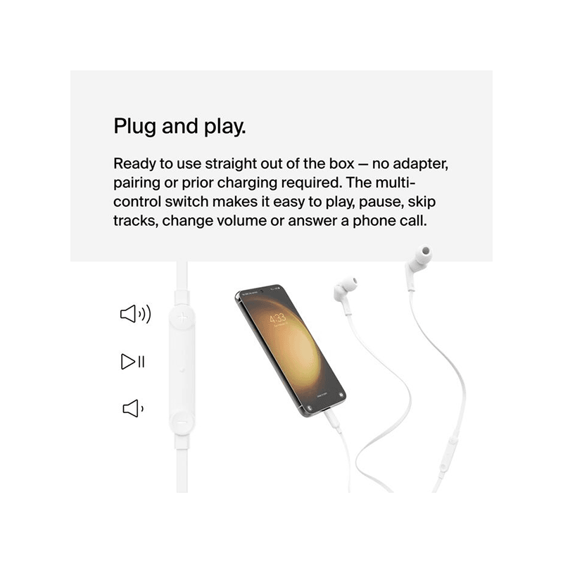 Belkin Headphones With USB-C Connector - White