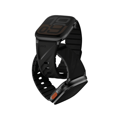 Uniq Fluo Bundle Magnetic Watch Strap With Connector for Apple Watch 40mm to 49mm - Midnight Black