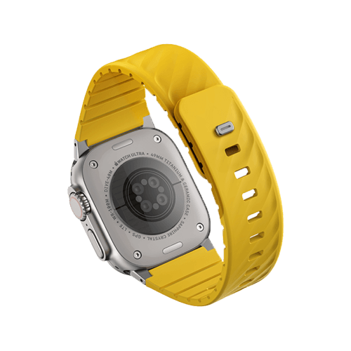 Uniq Fluo Bundle Magnetic Watch Strap With Connector for Apple Watch 40mm to 49mm - Golden Yellow