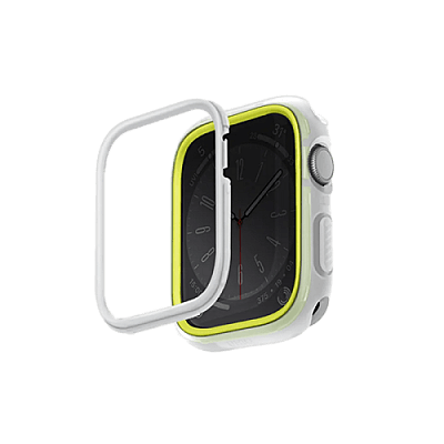 Uniq Moduo Case For Apple Watch With Interchangeable Bezel 45/44 mm - Lime / White