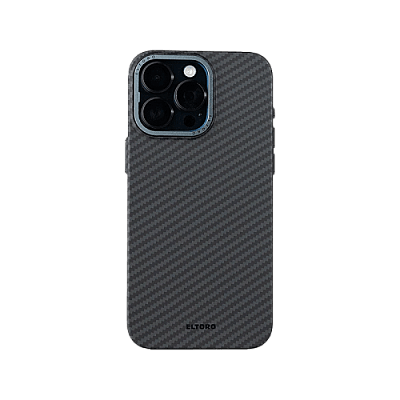 Eltoro Iron Carbon Magsafe Case for iPhone 15 Pro - Black