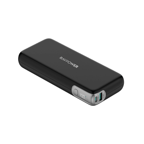 RavPower 1-Port USB-A and 1-Port USB-C PD 65W 20000mAh Power Bank - Black