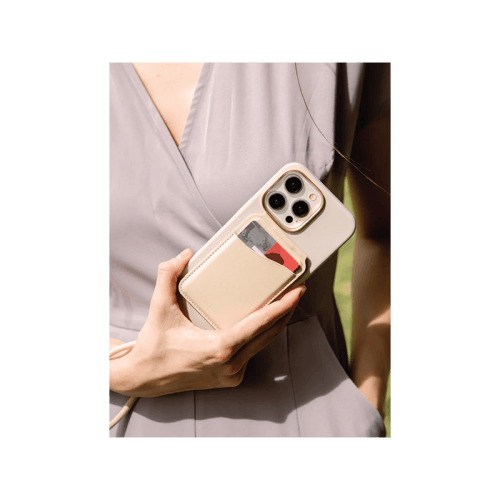 Uniq Coehl Esme Magnetic Snap-on Card Holder Snap and Mirror for iPhone - Sapphire Blue