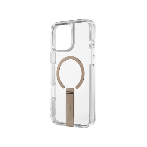 Uniq Hybrid Eleva Magsafe Case With Vertical Stand for iPhone 16 Pro Max - Taupe Gold