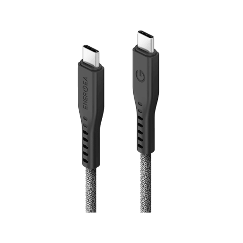 Energea Flow 10Gbps USB-C to USB-C Cable With Velcro Cable Tie 30cm - Black