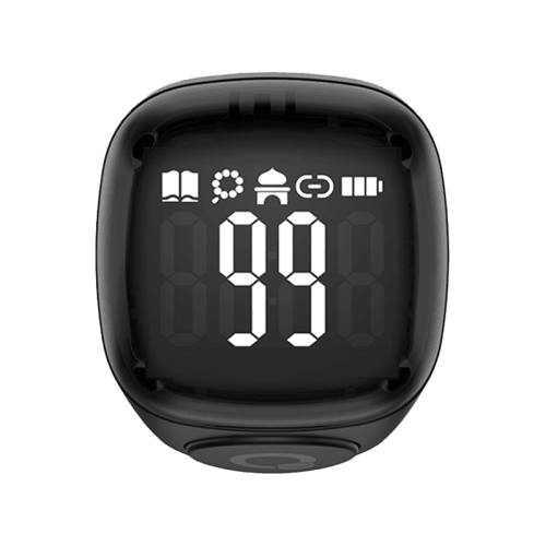 iQibla Zikr Noor Smart Bluetooth Ring 22mm - Black