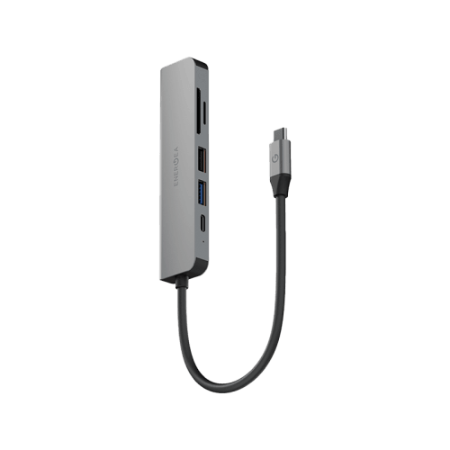 Energea AluHub HD 3 6 in 1 Aluminum Alloy USB-C Hub - Gunmetal