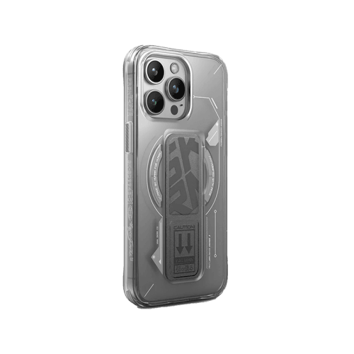 SkinArma Helio MagSafe Case With Grip Stand for iPhone 15 Pro Max - Grey