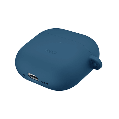 Uniq Nexo Active Hybrid Silicone Airpods 4th Gen Case With Sports Ear Hooks - Pacific Blue