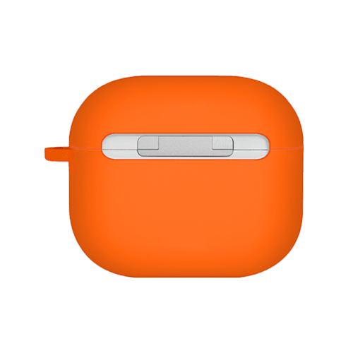 Uniq Nexo Active Hybrid Silicone Airpods 4th Gen Case With Sports Ear Hooks - Volt Orange