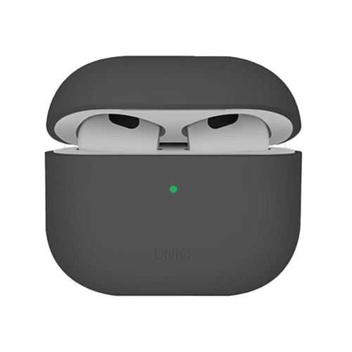 Uniq Lino Hybrid Liquid Silicon Case for Airpods 4th Gen Case - Ash Grey