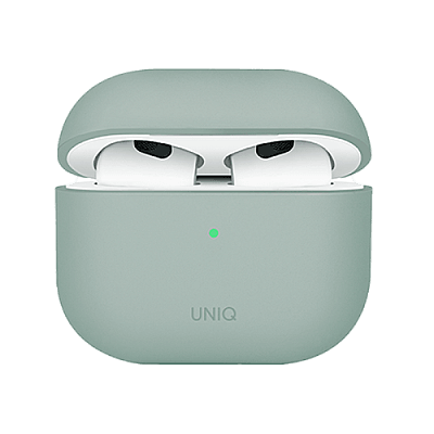 Uniq Lino Hybrid Liquid Silicon Airpods 4th Gen Case – Ice Plant Green