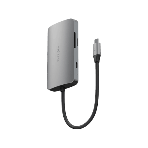 Energea AluHub HD Pro 2, 8 in 1 Aluminum Alloy USB-C Hub - Gunmetal