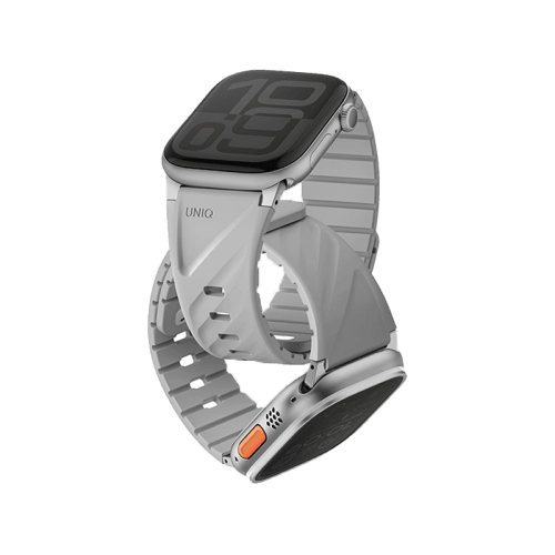 Uniq Fluo Bundle Magnetic Watch Strap With Connector for Apple Watch 40mm to 49mm - Mist Grey