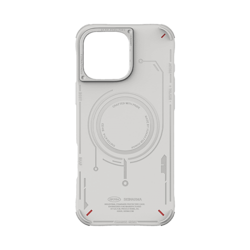 SkinArma Mecha MagSafe Case for iPhone 16 Pro - Light Grey