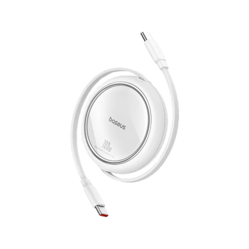 Baseus Free2Draw USB-C to USB-C 100W Mini Retractable Cale 1m - Moon White