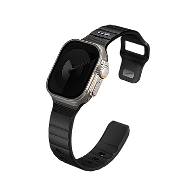 Uniq Stride FKM Strap for Apple Watch 49/45/44mm - Midnight Black