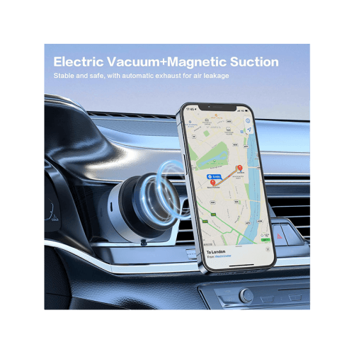 Sky 360 Rotating Vacuum Suction Magnetic Phone Holder Without Gravity - Silver