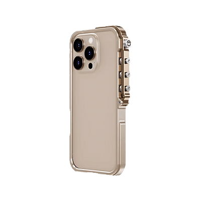 Luxury Aluminum Metal Frame Mobile Phone Case For iPhone 16 Pro - Desert