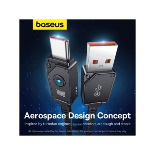 Baseus Unbreakable Series USB-A to USB-C 100W Fast Charging Cable 1m - Cluster Black