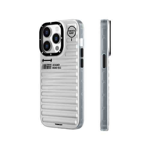 Youngkit True Color Luggage - Inspired Magsafe Case for iPhone 16 Pro Max - Silver