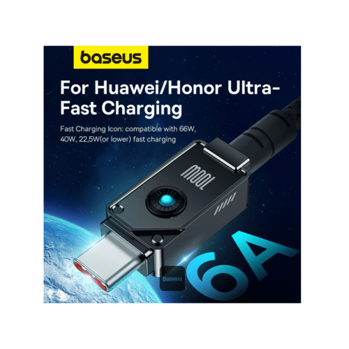 Baseus Unbreakable Series USB-A to USB-C 100W Fast Charging Cable 1m - Cluster Black