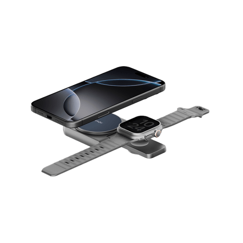 Energea MagDuo 2 IN 1 Foldable Magsafe Fast Wireless Charger - Blue