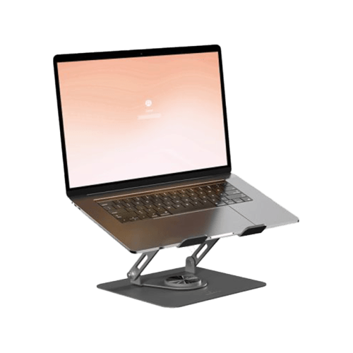 Smart Premium Aluminium Rotatable Laptop Stand - Gray
