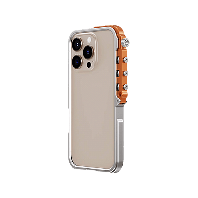 Luxury Aluminum Metal Frame Mobile Phone Case For iPhone 16 Pro - Silver