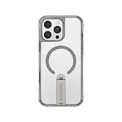 SkinArma Helix MagSafe Case With 360 Rotating Stand for iPhone 16 Pro - Titanium