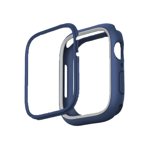 Uniq Moduo Case For Apple Watch With Interchangeable Bezel for Apple Watch 45/44 mm - Blue/Grey