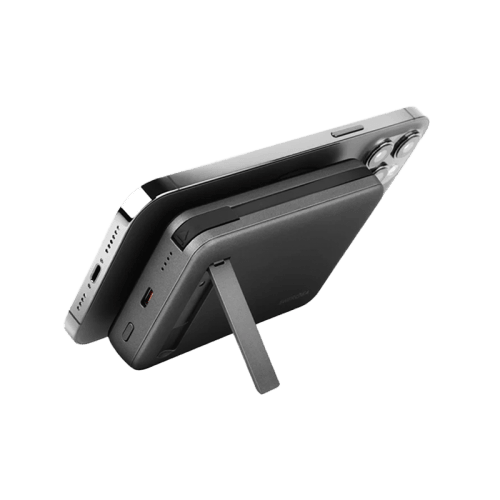 Energea MagPac Pro Plus With MagSafe 10000mAh Power Bank With Built-in Cable and Stand - Gunmetal