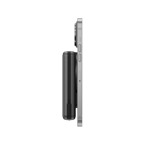 Energea MagPac Pro Plus With MagSafe 10000mAh Power Bank With Built-in Cable and Stand - Gunmetal