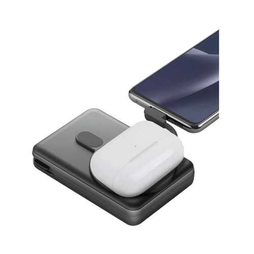 Energea MagPac Pro Plus With MagSafe 10000mAh Power Bank With Built-in Cable and Stand - Gunmetal