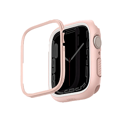 Uniq Moduo Case For Apple Watch With Interchangeable Bezel 41/40 mm - Pink/White