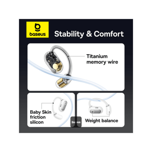 Baseus Eli Sport 1 Open-Ear Wireless Earphone - Stellar White