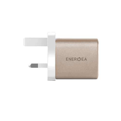 Energea Ampcharge 1-Port USB-C and 1-Port USB-A 35W GaN Wall Charger - Gold