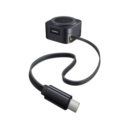 Baseus PicoGo Series 2-in-1 Qi2 67W Magnetic Wireless Charger - Cosmic Black (USB-C to USB-C 100W Cable Included)